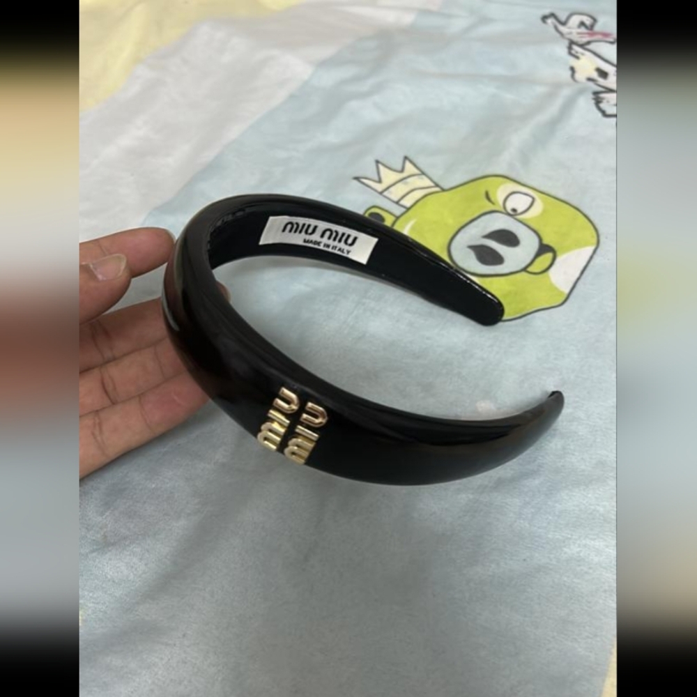 Stylish Miu Miu Black Headband